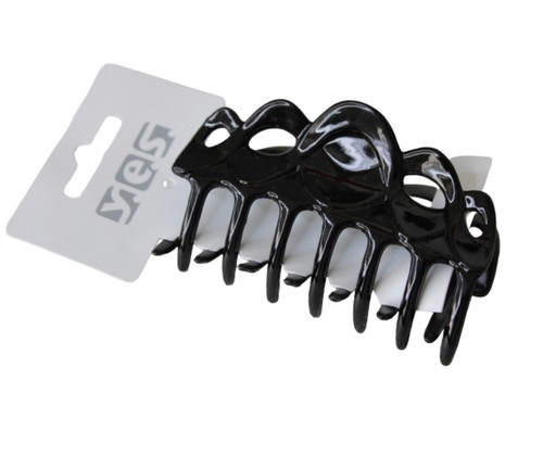 Solida schwarze haarklammer - schwarze,