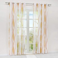 Gardine mit Kräuselband Ösen Schlaufen Dekovorhang Transparent Wohnzimmer Voile