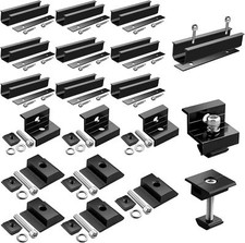 Alu Solarmodul Halterung Befestigungsschiene PV Trapezblech Flachdach Montageset