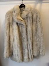 Pelzjacke Damen Weiß Gr. M