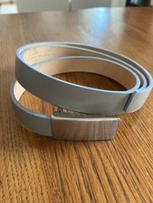 Grau Calvin Klein Leder Gürtel Damen 95cm Neu!