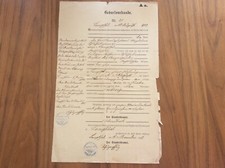 alte Geburtsurkunde - 1912 Altes Dokument