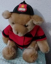 Aramis TeddyBär als Feuerwehrmann Plüsch 40cm Stofftier Kuscheltier Vintage 