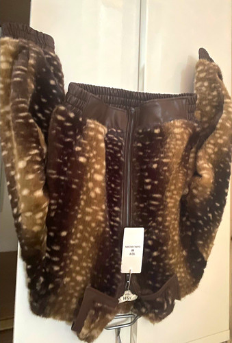 Kunstpelz bomberjacke braun - kunstpelz,