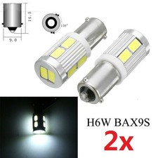 2PCS H6W BAX9S 10 LED 6000k