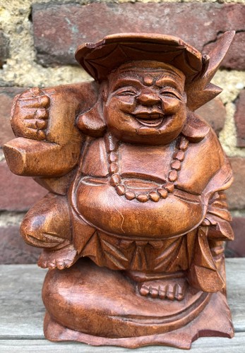 Happy buddha holz - happy,
