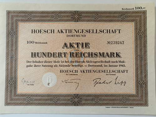 Hoesch dortmund alte aktie - dortmund,
