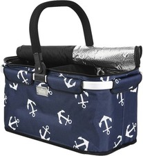 Genius Haushalts zubehör Einkaufskorb FALCO DUO Thermo Blau mit Ankern  B Ware