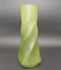 Jugendstil Glas Vase grün