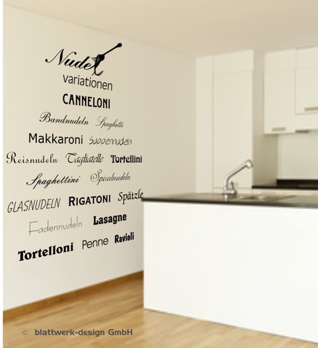 Wandtattoo nudelvariationen - wandtattoo:,