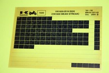 original Microfiche Kawasaki VN1600 Mean Streak VN1600B Bj. 2004-2005