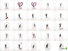 Tortenfigur 15-19cm Brautpaar