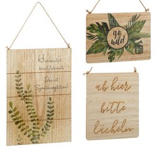 Schild Holzschild Gartenschild