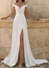 Weißes linien brautkleid - weißes, a-linien