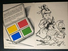 Funktionierender Malkasten f. Kinder In Doppelkarte Postkarte Lugano Luzzani