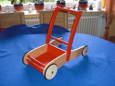 Lauflernwagen Pinolino Uli Holz rot - Flüsterreifen Bremse - cool !