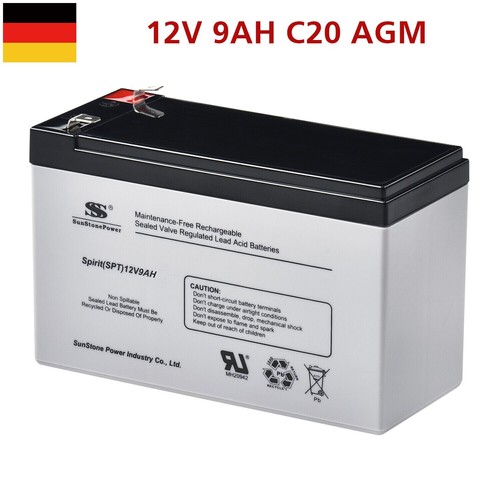Sunstone 12v 9ah agm - sunstone,