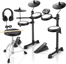 Donner DED-80 E-Drum Set mit Hocker, Kopfhörer 180 Sound 15 Drum Kit | ‎Schwarz