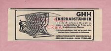 OBERHAUSEN, Werbung 1936, Gutehoffnungshütte Oberhausen AG GHH Fahrrad-Ständer