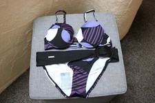 #Push up Bikini, Gr. 34, #B-Körbchen, #lila-schwarz, #Bruno Banani