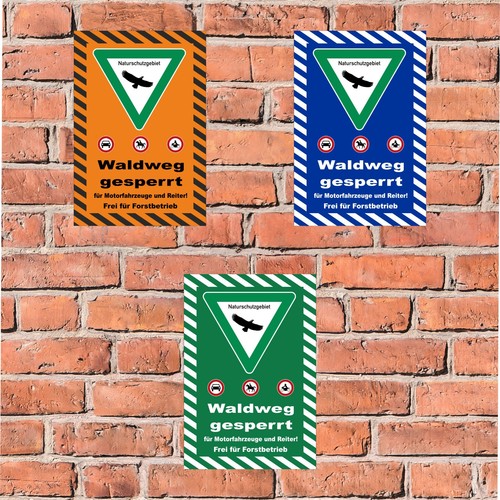 Schild waldweg gesperrt - schild,