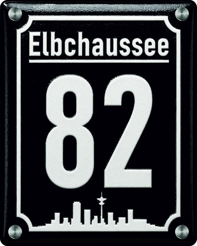 Hamburg hausnummer schild - schild, im