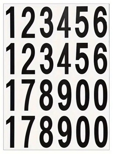 24x zahlen aufkleber - 24x, set