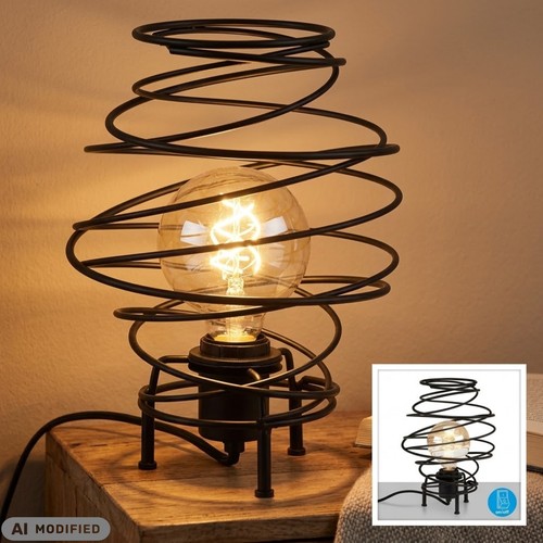 Tischlampe swirl schwarz - tischlampe, swirl,