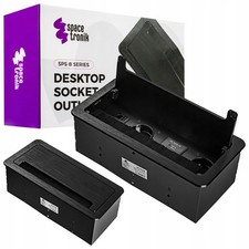 Einbau-Steckdose Schwarz Tisch