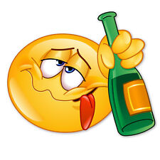 1 Smiley-Aufkleber Drunk I