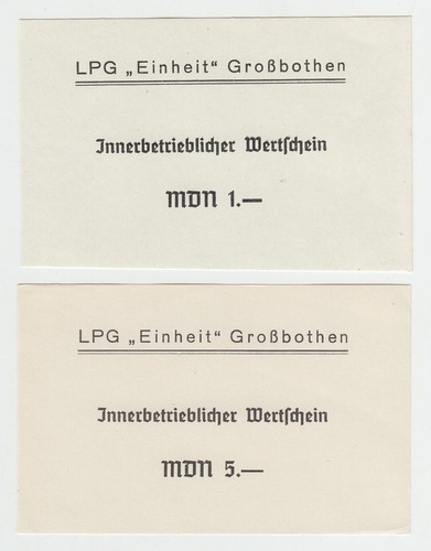 Ddr geldscheine wertschein lpg - ddr,