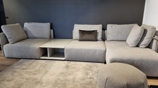 PG22 Sofa, Modell LIVING FLAT, modular, Stoff, grau/beige, NEU!