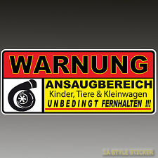 Aufkleber Turbo Warnung