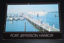 Color AK Port Jefferson Harbor Long Island New York U.S.A. - gelaufen -