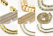 3-9mm Perlen Stab Scheibe Würfel Stäbchen gold div. Modelle