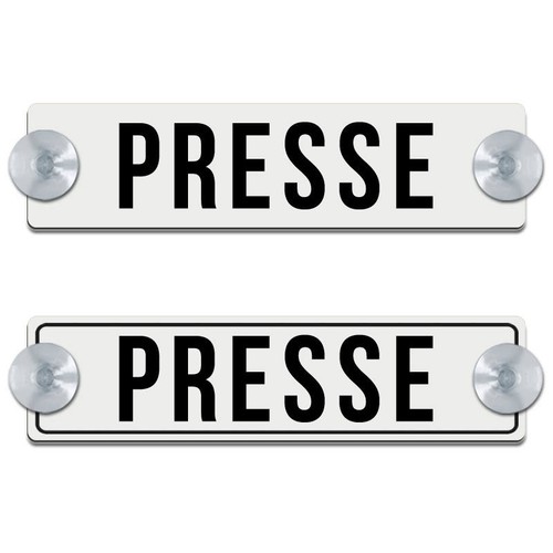 Presse graviertes schild - ,