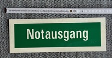 Eisenbahnwaggon-Schild "Notausgang" Originalschild