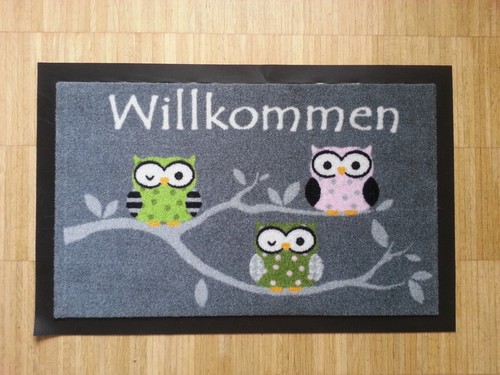 Waschbare fußmatte eulen - waschbare,