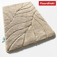 Badteppich Maris - Flauschiger Badvorleger mit Blattstruktur 6 Farben & 4 Größen