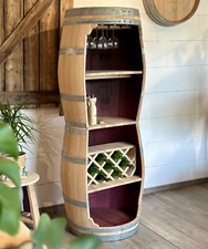 Weinfass Regalschrank mit Glas- und Flaschenhalter