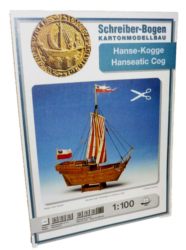Kartonmodellbau hanse kogge - +, hanse-kogge