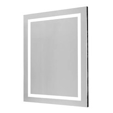 Space LED Badspiegel Lichtspiegel Anthrazit matt 60 x 80 cm