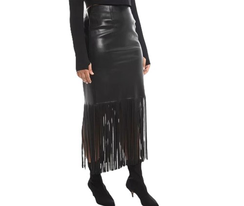 Damen schwarz echt leder - schwarz,