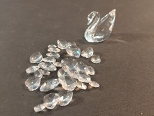 Swarovski Kristall Glas Figur Schwan Streu-Dekoration Miniatur Herzen OVP