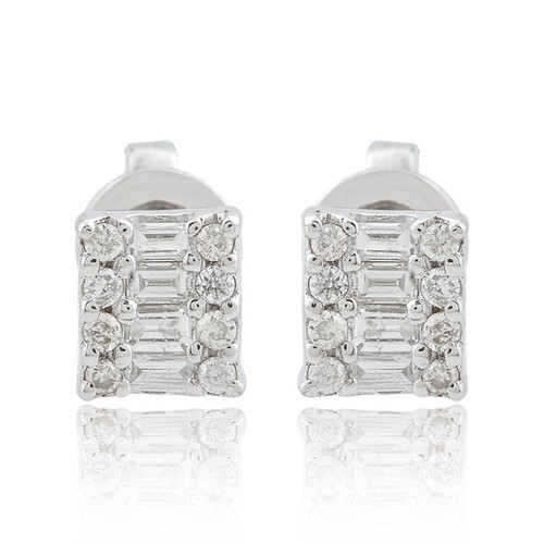 Diamant ohrstecker 10k weiss - 10k,