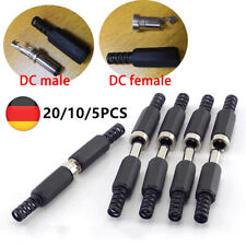 20/5x DC Stecker Buchse Steckverbinder Kupplung Hohlstecker Hohlbuchse 5,5x2,1mm