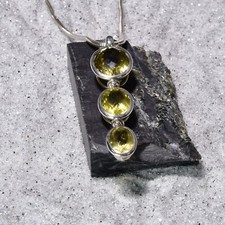 Lemon Citrin Anhänger, 925er