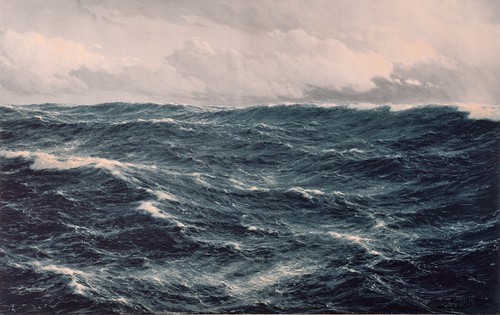 Auf hoher see wellen gischt - auf,