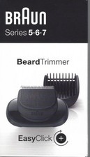 Braun EasyClick Barttrimmer-Aufsatz für Rasierer - Series 5,6,7 - schwarz - Neu 