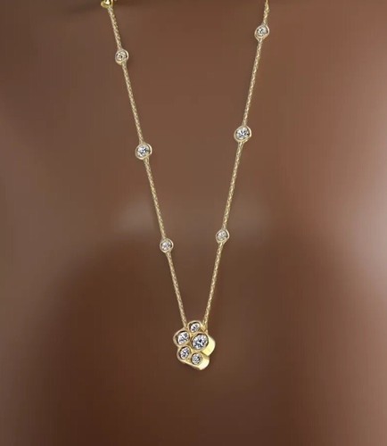 18kt gelbgold diamant - diamant, collier